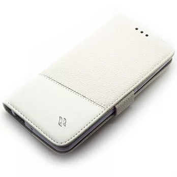 Redberry HTC Butterfly S 蝴蝶S 雙料縫線 側掀(立架式)皮套科技白