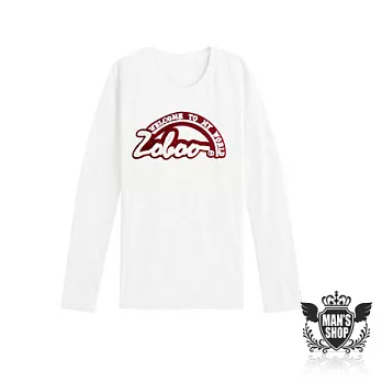 【男人幫Man’s Shop】T5546＊都會時裝摩登質感普普風【學院風毛巾貼布拼接長袖T恤】立體白色2(女生M)號