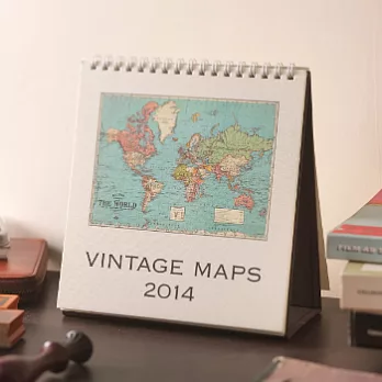 Cavallini_2014桌曆(Vintage Maps)