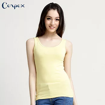 【Corpo X】女款持續涼感背心S鵝黃
