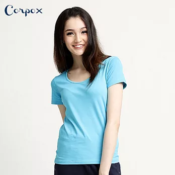 【Corpo X】女款持續涼感T恤M孔雀藍