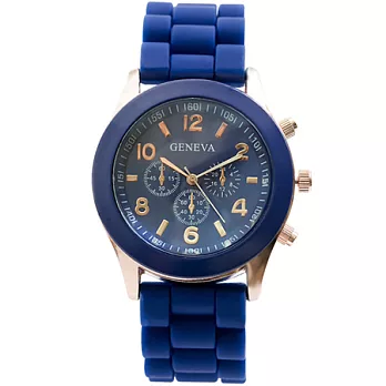 Watch-123 繽紛馬卡龍-爆款輕甜時尚果凍腕錶-寶石藍