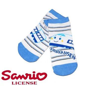 【SANRIO三麗鷗】新幹線火車快飛系列直版襪 SS-A503 (15-22cm) x 1 入米白