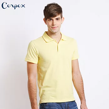 【Corpo X】男款持續涼感POLO衫M鵝黃