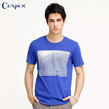 【Corpo X】男款涼感圖T-複眼巨蛋L寶藍