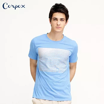 【Corpo X】男款涼感圖T-複眼巨蛋S天藍