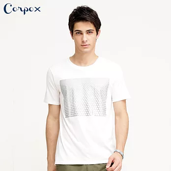 【Corpo X】男款涼感圖T-複眼巨蛋S白