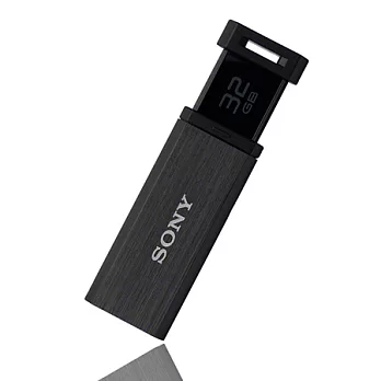SONY 金屬質感 SUPER CLICK USB3.0 黑金碟(32GB)黑色