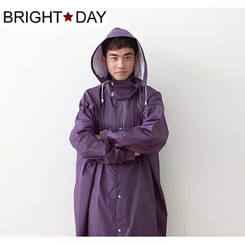 BrightDay風雨衣連身式 - 桑德史東T4前開款XL星夜紫