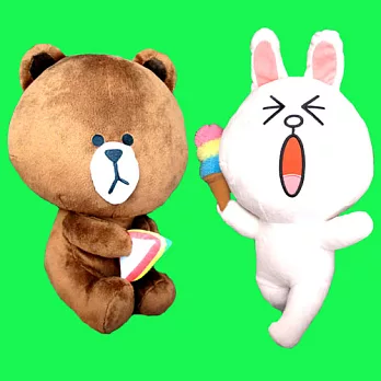 《LINE》35公分大型兔兔公園約會絨毛娃娃---FuRyu出品（日版原裝）