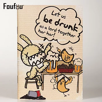 《FOUFOU》A6小筆記-Be Drunk(萬用格紋)