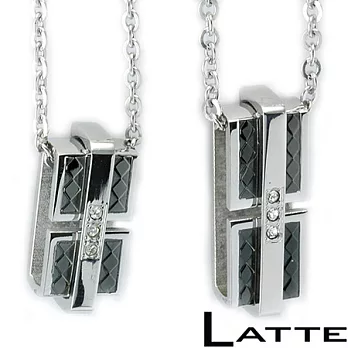 【LATTE】緊緊擁抱 不鏽鋼項鍊對鍊組