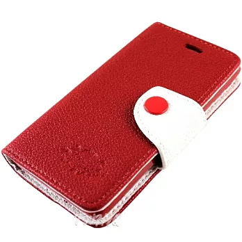 KooPin HTC One X+ /One X 雙料縫線 側掀(立架式)皮套豔情紅