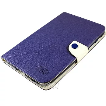 KooPin 三星 Galaxy Tab2 7吋 P3100 /P3110 雙料縫線 側掀(立架式)皮套寶石藍