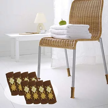 【OMORY】日式椅/桌/床腳套8入2組-菱格棕色