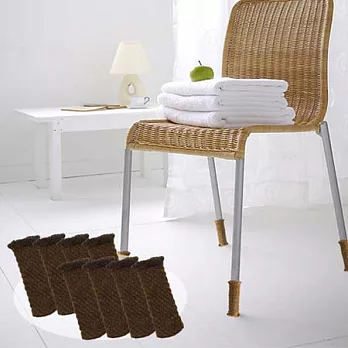 【OMORY】日式椅/桌/床腳套8入2組-麻棕色