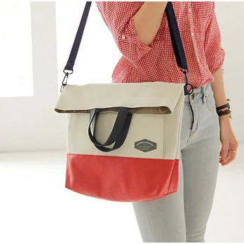 經典時光三用包-米/紅