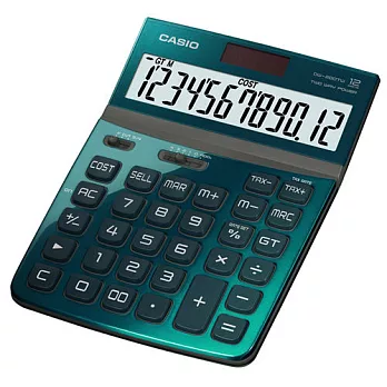CASIO卡西歐Stylish系列12位數桌上型計算機(螢幕角度可調整) DW-200TW-GN