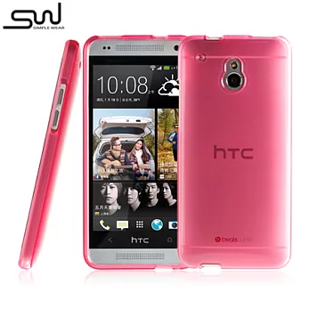 SIMPLE WEAR HTC One mini 專用TPU 保護套 - 透粉