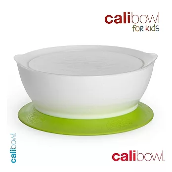 【美國 Calibowl】專利防漏學習 吸盤碗12oz (單入附碗蓋)(粉綠)粉綠