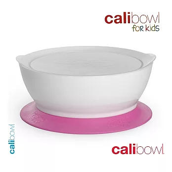 【美國 Calibowl】專利防漏學習 吸盤碗12oz (單入附碗蓋)(粉紫)粉紫