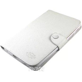 KooPin Samsung Galaxy Tab3 7.0 (T2110) 雙料縫線 側掀(立架式)皮套科技白