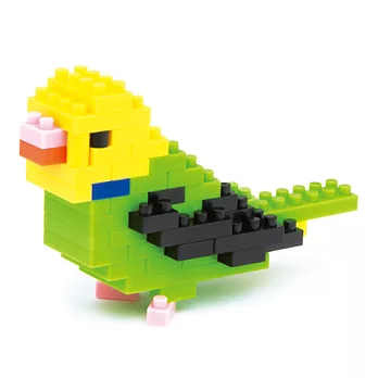 日本河田積木 nanoblock系列 NBC-093 虎皮鸚鵡(綠羽版)
