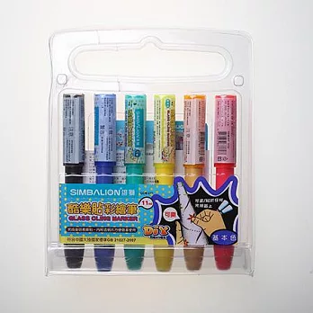 雄獅酷樂貼彩繪筆6色組(基本色)