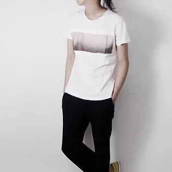 【Ian Design】 迷濛雨都 男裝 有機棉短袖T Organic Cotton M純白