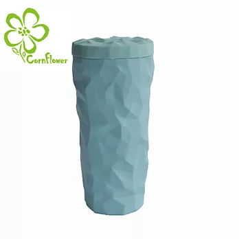 Cornflower-皺褶水杯+杯蓋天空藍