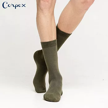 【Corpo X】男款除臭抗菌休閒襪橄欖綠