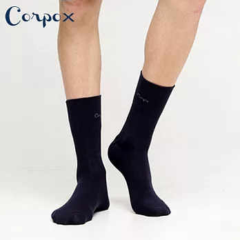 【Corpo X】男款除臭抗菌寬口襪藍黑