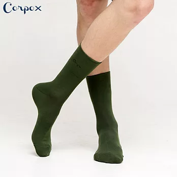 【Corpo X】男款除臭抗菌寬口襪墨綠
