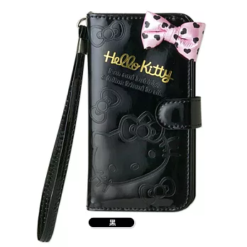 SANRIO HELLO KITTY折式iPhone5保護套(二色可選)黑