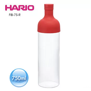 HARIO 酒瓶紅色冷泡茶壺750ml FIB-75-R紅色