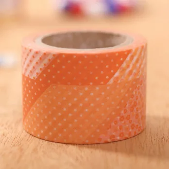 Aimez le style寬版和紙膠帶_花漾拼貼(橘色)