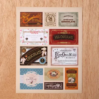 Aimez le style 復古歐洲貼紙_復古巧克力標籤