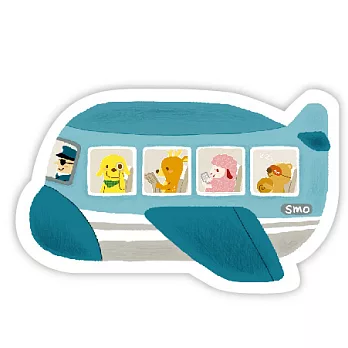 Smohouse[Poca]小鎮旅遊造型明信片：藍色飛機