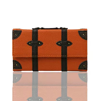 SINRA iPhone5 旅行皮箱復古皮套橘色