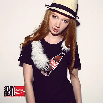STAYREAL X Coca-Cola® 可口可樂®熊抱T - 黑標潮流版 / 黑色S黑色