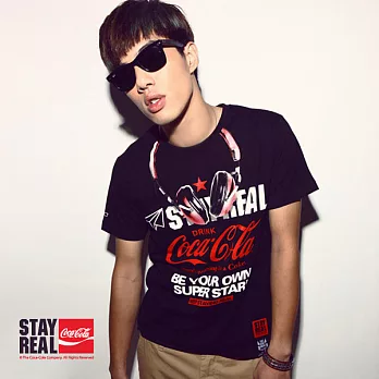 STAYREAL X Coca-Cola® 可口可樂®耳機T - 黑標潮流版M黑色