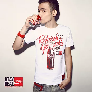 STAYREAL X Coca-Cola® 可口可樂®經典T - 黑標潮流版 / 白色M白色