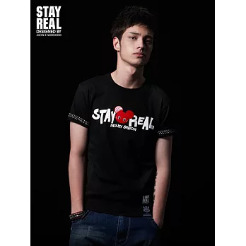 STAYREAL [ ShadoW！Mouzzy ] 影子小鼠定番T - 黑標潮流版L黑色