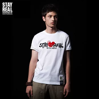 STAYREAL [ ShadoW！Mouzzy ] 影子小鼠定番T - 黑標潮流版XL白色