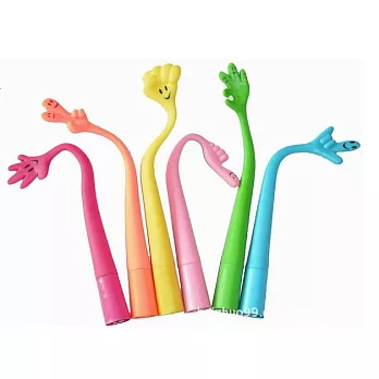 可彎曲手部造型圓珠筆(6入合購)