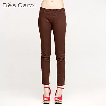 【Bés Carol】女式彩色鉛筆褲M咖啡