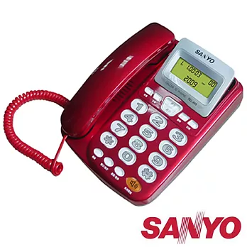 TEL-805 三洋 SANYO 來電顯示 有線電話機 (紅)