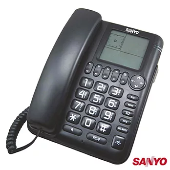TEL-816 三洋 SANYO 全免持 對講 助聽功能 有線電話機 (黑)