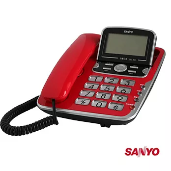 TEL-822 三洋 SANYO 來電顯示 有線電話 (紅色)