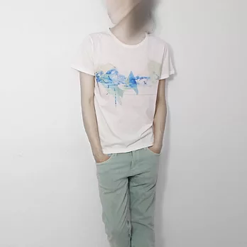【Ian Design】山-2 男裝 有機棉短袖T Organic Cotton L白色